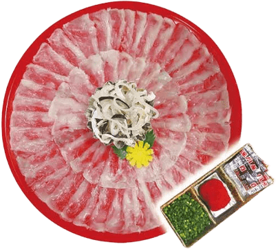 山一の笠戸とらふぐの薄造り